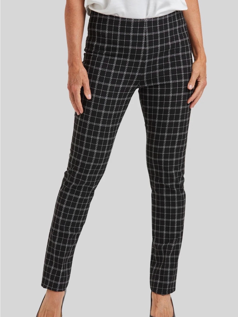 a new day Black Windowpane Skinny Pants